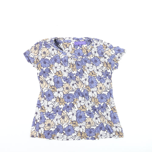 Autonomy Women’s Multicoloured Floral Jersey T-Shirt Size 14