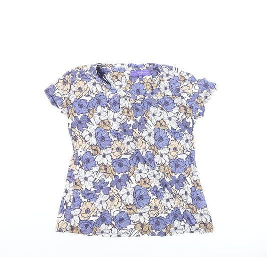 Autonomy Women’s Multicoloured Floral Jersey T-Shirt Size 14