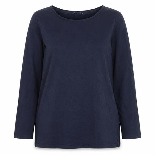 Crew Clothing Women’s Blue Cotton Boat Neck 3/4 Sleeve T-Shirt Size 8