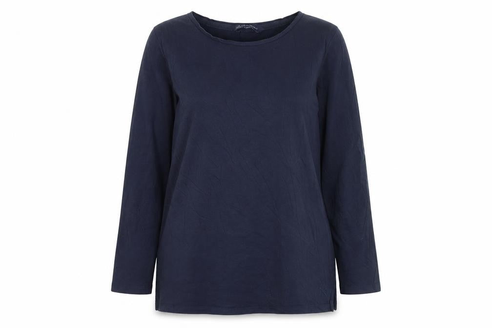 Crew Clothing Women’s Blue Cotton Boat Neck 3/4 Sleeve T-Shirt Size 8