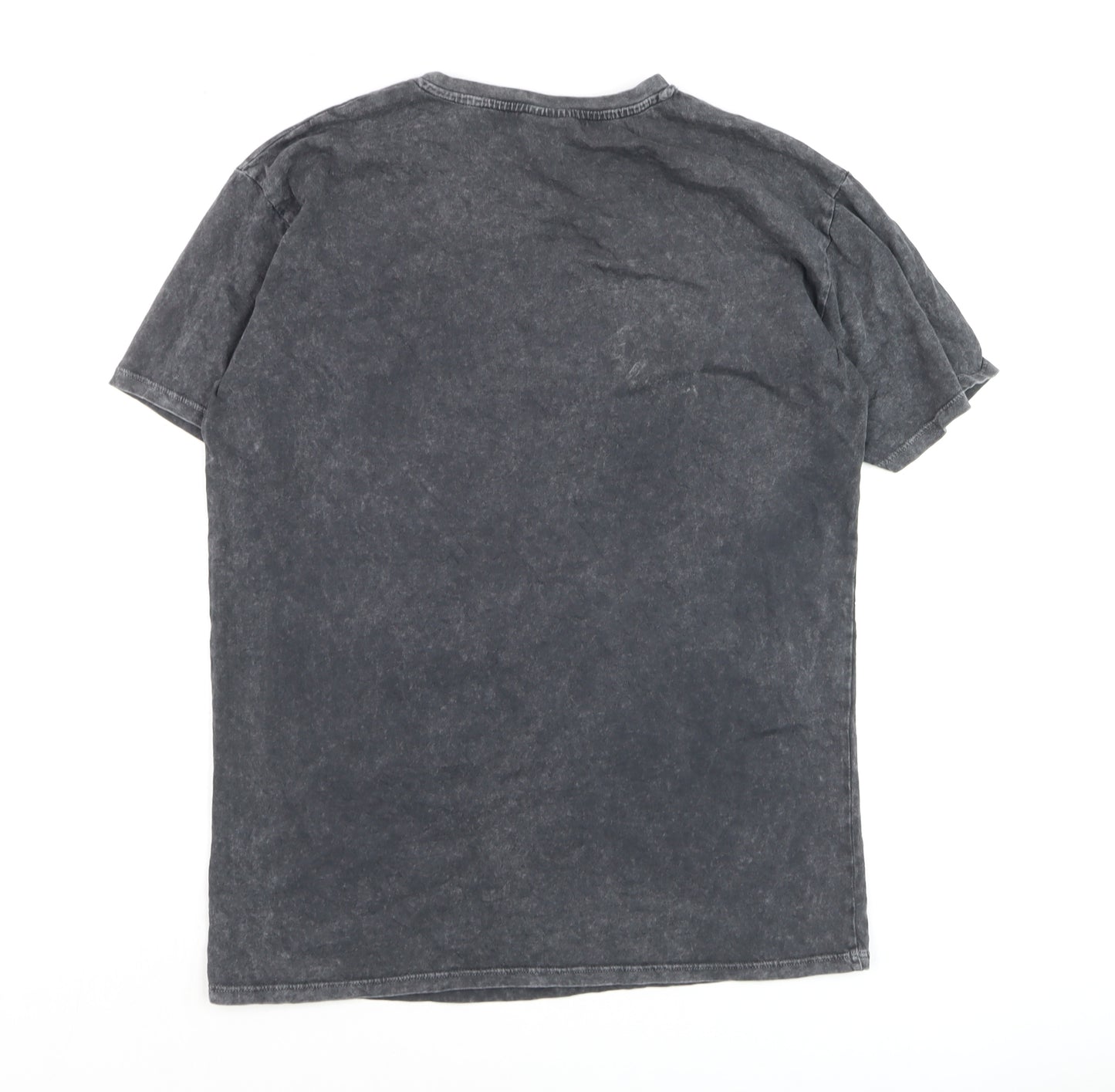 George Girls Black MTV Graphic T-Shirt 14-16 Years Acid Wash Cotton