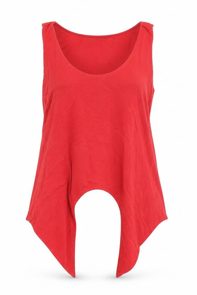 & Other Stories Women's Red Camisole Tank Top Size 10 Cupro Blend