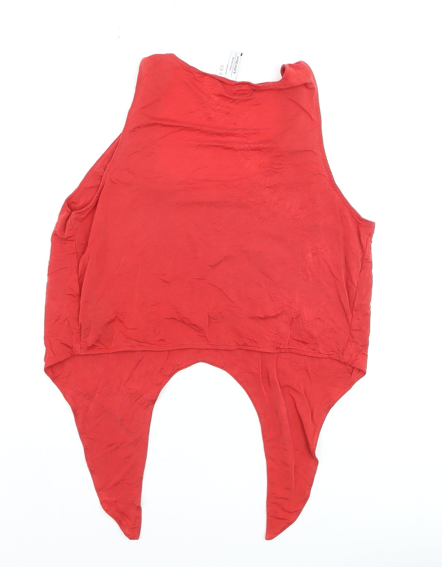 & Other Stories Women's Red Camisole Tank Top Size 10 Cupro Blend