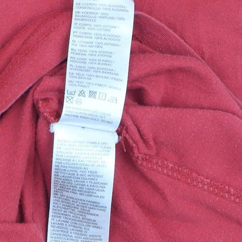 Quiksilver Men's Red Crew Neck Graphic Surf T-Shirt L Regular Fit