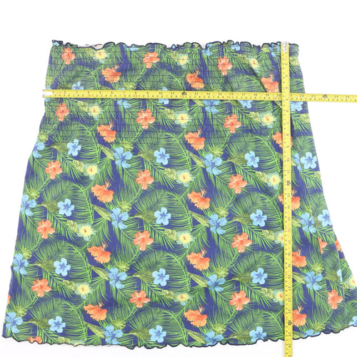 Yours Women’s Multicoloured Floral Strapless Tunic Top Size 28
