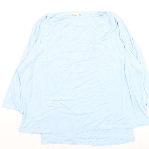 Phase Eight Women’s Blue 3/4 Sleeve Jersey Blouse Size 16
