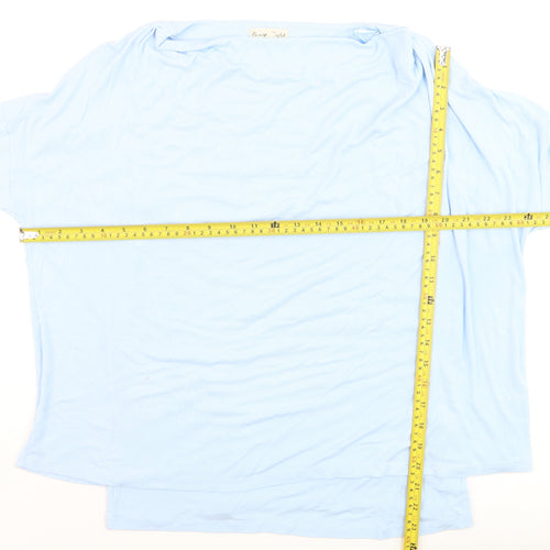 Phase Eight Women’s Blue 3/4 Sleeve Jersey Blouse Size 16