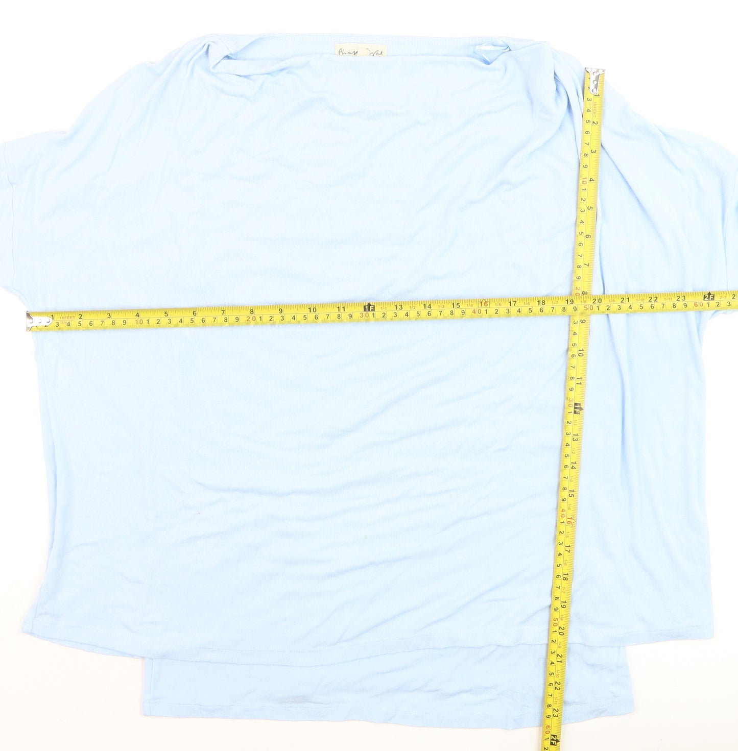 Phase Eight Women’s Blue 3/4 Sleeve Jersey Blouse Size 16