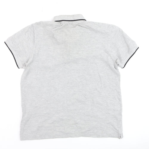 Ben Sherman Men's Grey Collared Short Sleeve Cotton Polo T-Shirt L