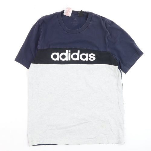 Adidas Teens Multicoloured Cotton Crew Neck Short Sleeve T-Shirt Size 13