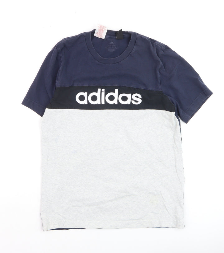 Adidas Teens Multicoloured Cotton Crew Neck Short Sleeve T-Shirt Size 13