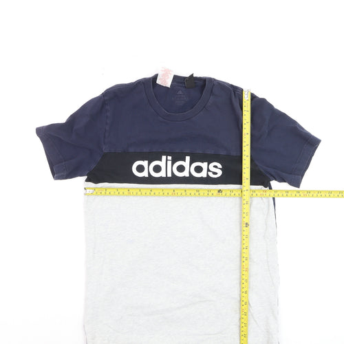 Adidas Teens Multicoloured Cotton Crew Neck Short Sleeve T-Shirt Size 13