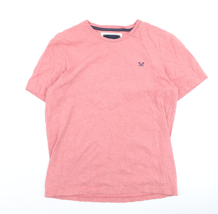 Crew Clothing Company Men's Pink Cotton Short Sleeve T-Shirt M