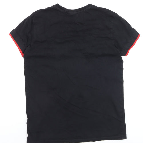 Prè London Men's Black Red Logo Short Sleeve Crew Neck T-Shirt Size S
