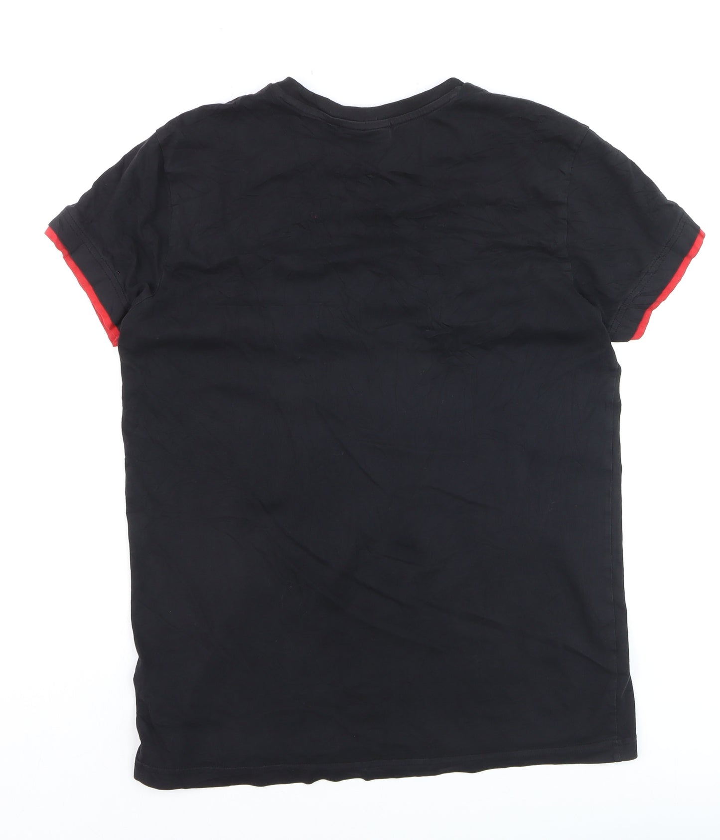 Prè London Men's Black Red Logo Short Sleeve Crew Neck T-Shirt Size S