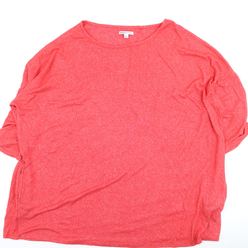 Capsule Women’s Red Plus Size 28/30 Relaxed Fit Basic T-Shirt