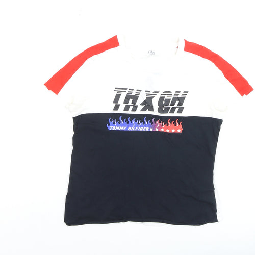 Tommy Hilfiger Unisex Multicoloured Retro Graphic T-Shirt Size S