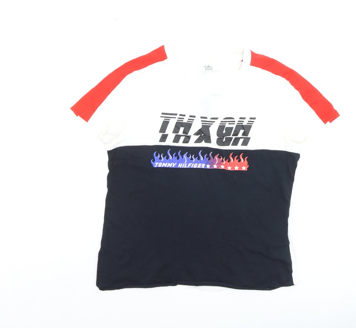 Tommy Hilfiger Unisex Multicoloured Retro Graphic T-Shirt Size S