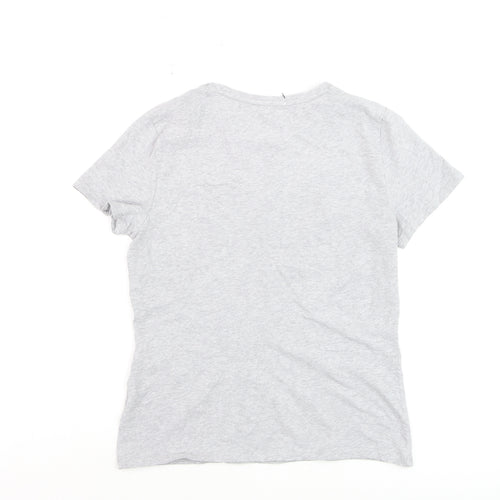 Marks and Spencer Womens Grey Crew Neck Short Sleeve T-Shirt Size 12