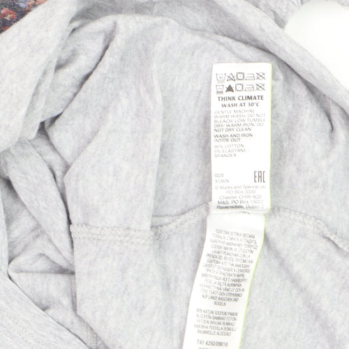 Marks and Spencer Womens Grey Crew Neck Short Sleeve T-Shirt Size 12
