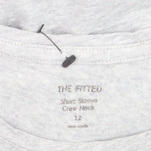 Marks and Spencer Womens Grey Crew Neck Short Sleeve T-Shirt Size 12