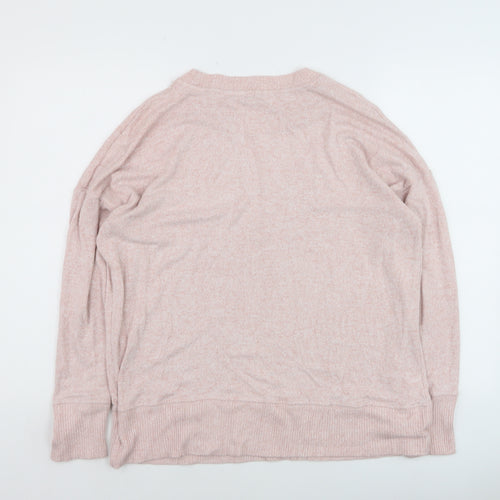 Next Women Pink Crew Neck Long Sleeve Pullover Jumper Size 18