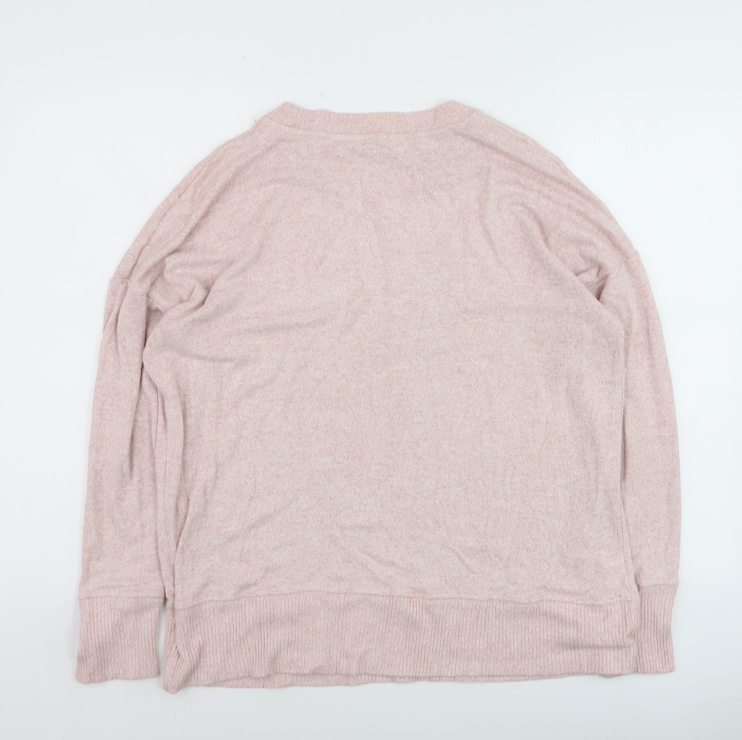Next Women Pink Crew Neck Long Sleeve Pullover Jumper Size 18