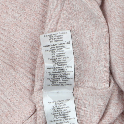 Next Women Pink Crew Neck Long Sleeve Pullover Jumper Size 18