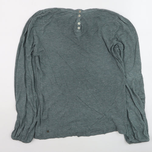 Fat Face Women's Green Jersey Long Sleeve Top Size 10