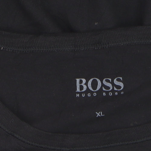 Hugo Boss Men's Black XL Crew Neck Short Sleeve Cotton T-Shirt