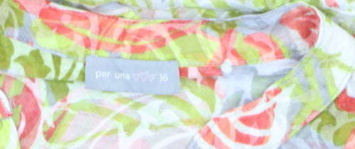 Marks and Spencer Per Una Women's Multicoloured Floral Tunic Blouse Size 16