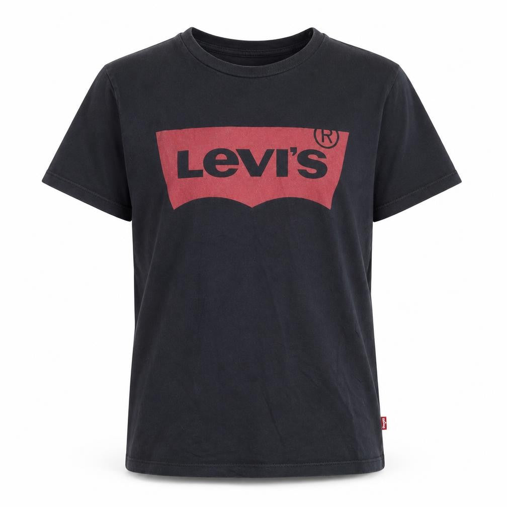 Levi's Boys Black Graphic Logo T-Shirt Size S Short Sleeve Cotton