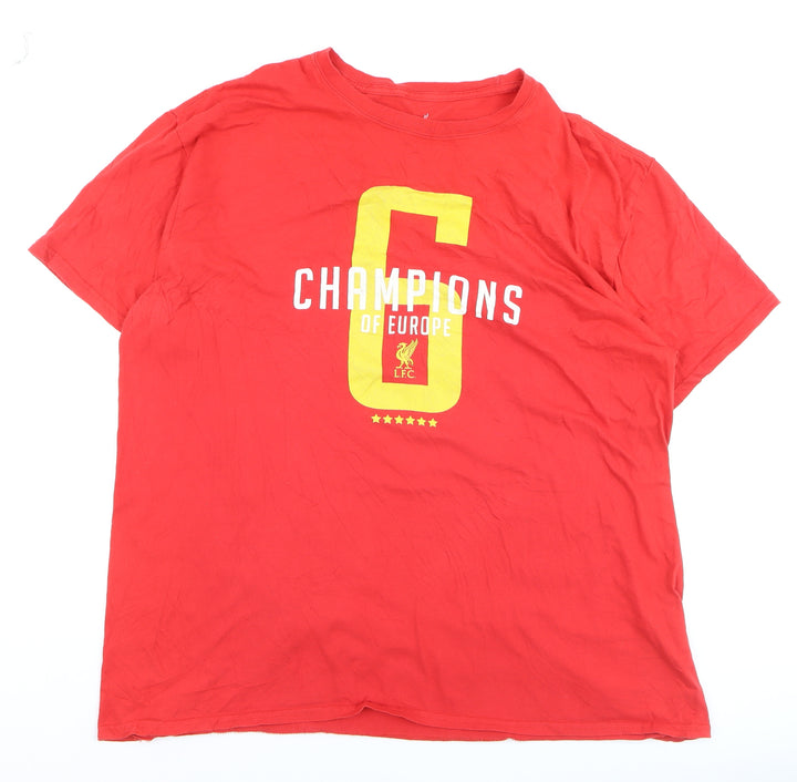 LFC Men's Red Champions of Europe 2XL Graphic Cotton T-Shirt