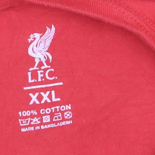 LFC Men's Red Champions of Europe 2XL Graphic Cotton T-Shirt