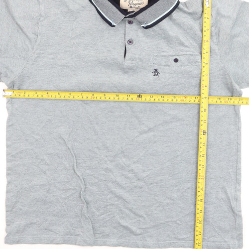 Original Penguin Men's Grey XL Cotton Polo Shirt