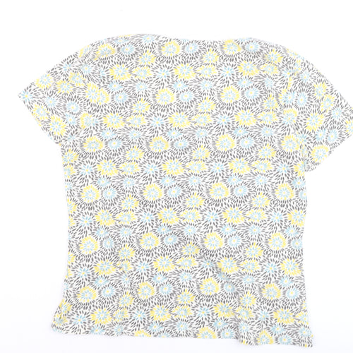 Mudd & Water Women's Multicoloured Floral Cotton V-Neck T-Shirt Size 14