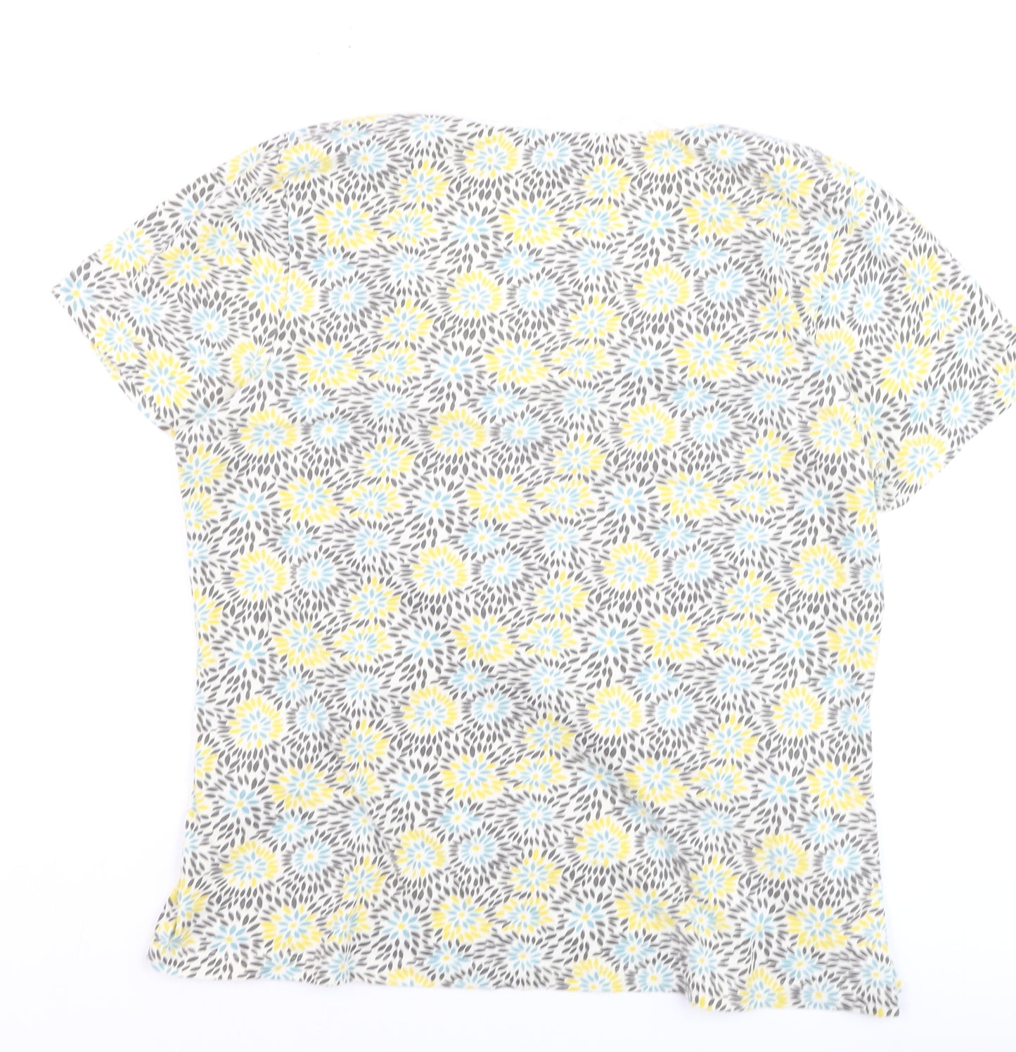 Mudd & Water Women's Multicoloured Floral Cotton V-Neck T-Shirt Size 14