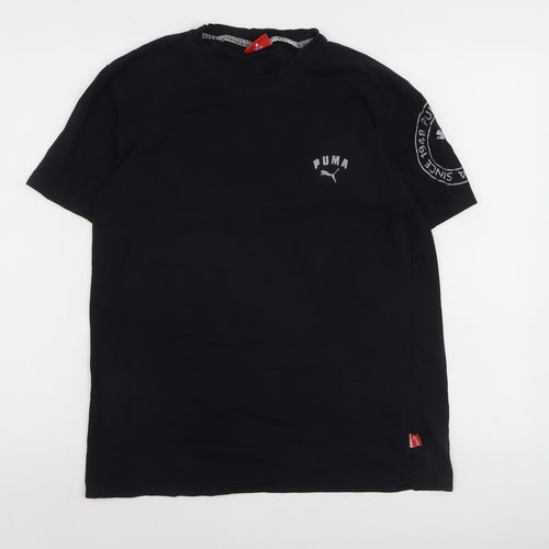 Puma Men's Black L Crew Neck Sports T-Shirt