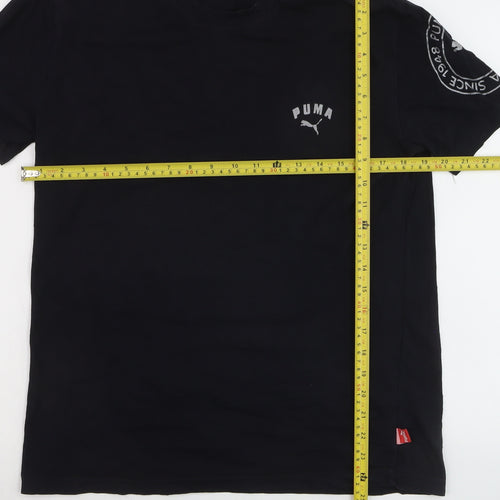Puma Men's Black L Crew Neck Sports T-Shirt