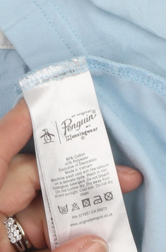 Original Penguin Mens Blue Crew Neck Short Sleeve T-Shirt Size M