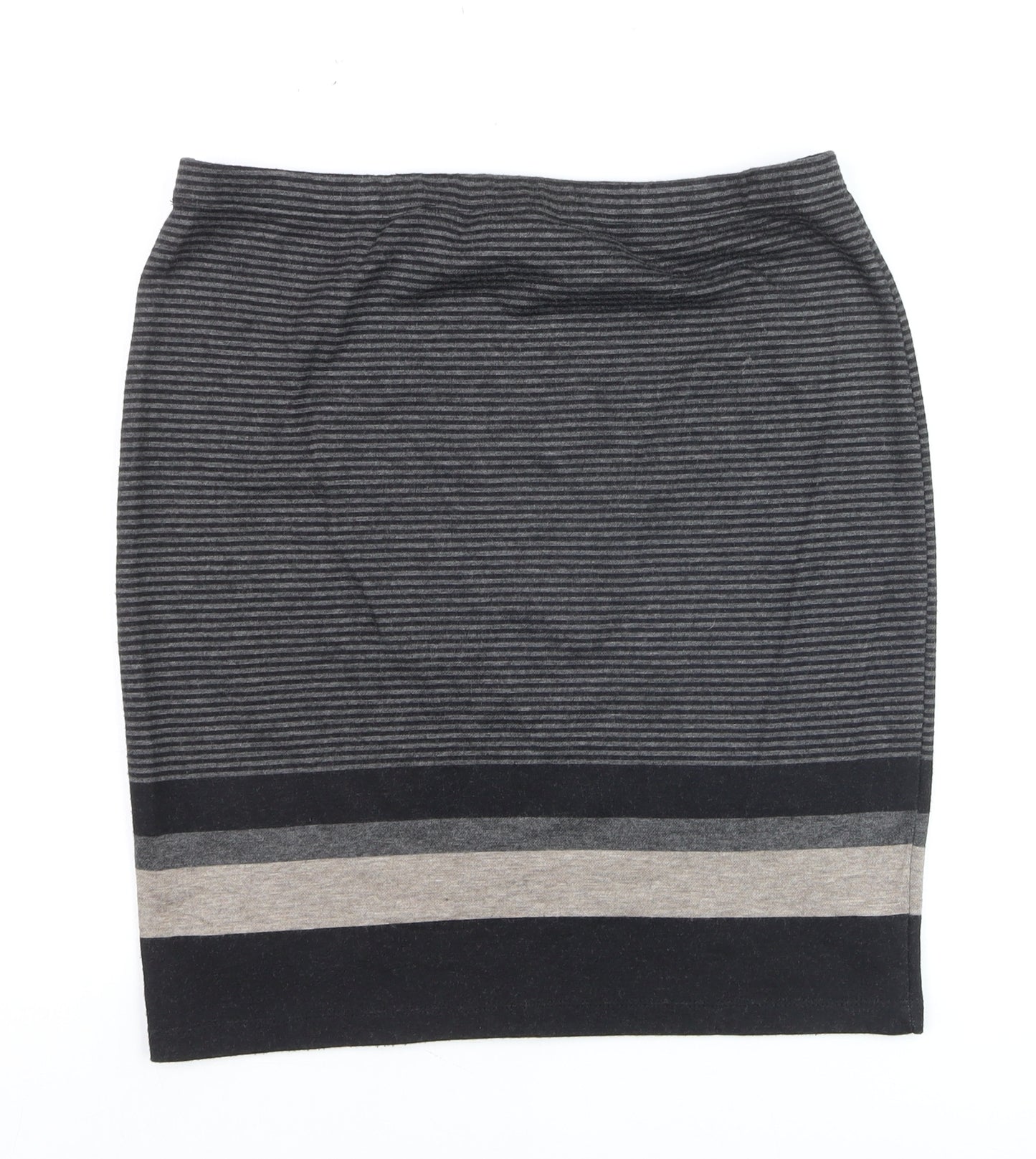 Max Studio Women’s Grey Striped Pencil Knit Skirt Size M