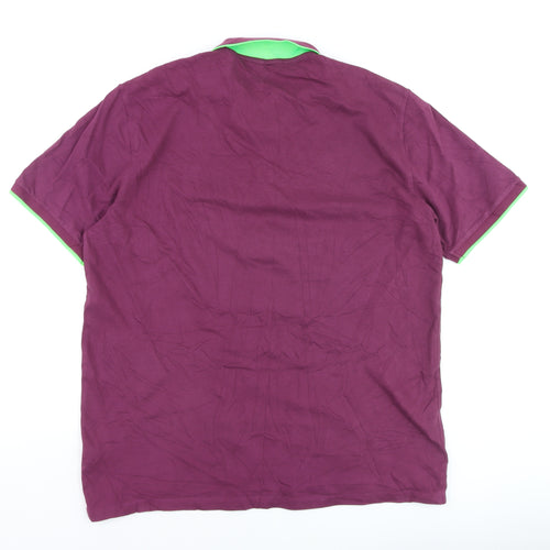 Next Men’s Purple Slim Fit Polo Shirt XL Short Sleeve Collared