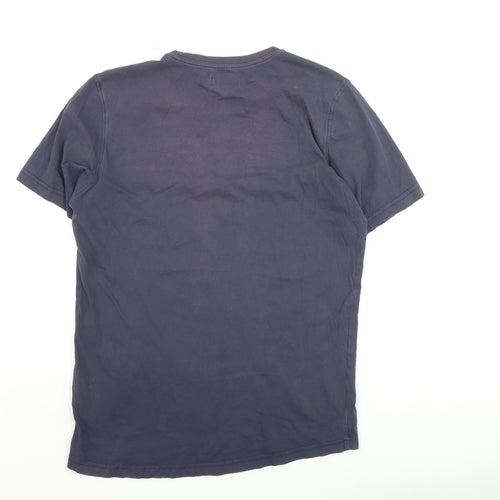 Rapha Men's Navy Blue Cotton Crew Neck Logo T-Shirt Size M