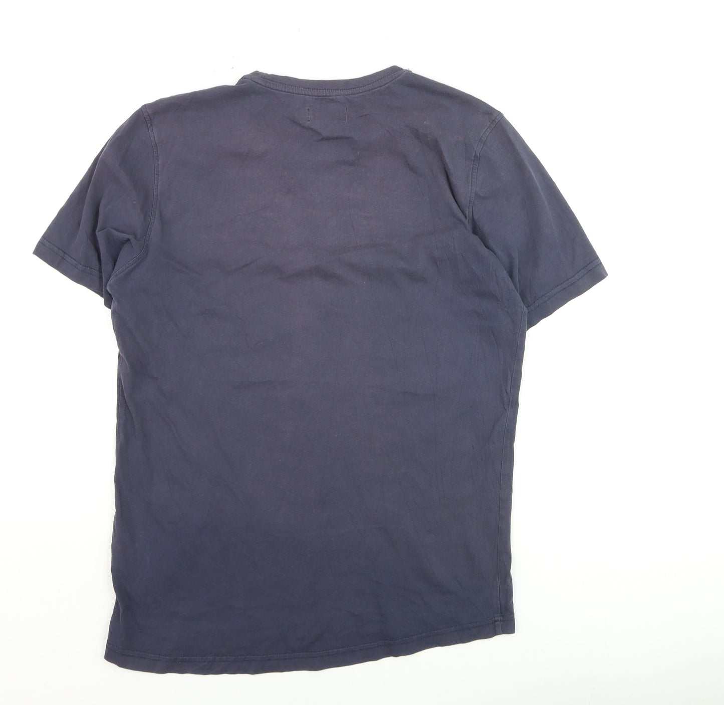 Rapha Men's Navy Blue Cotton Crew Neck Logo T-Shirt Size M