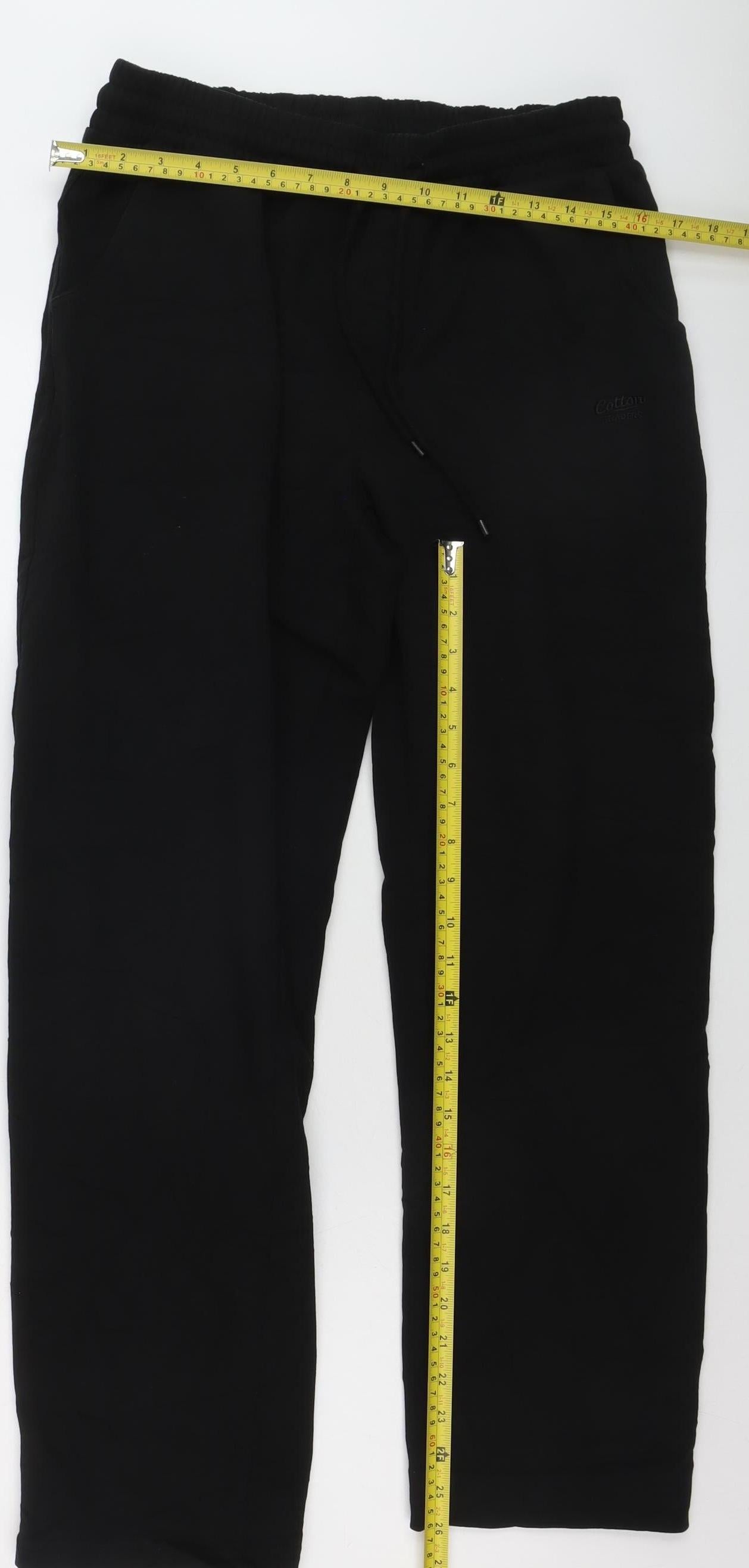 Cotton Traders Men's Black M Sweatpants Trousers 100% Cotton