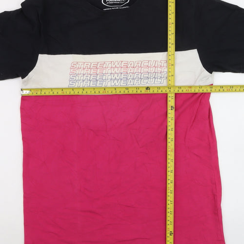 Pull & Bear Men's Multicoloured Streetwear Cult T-Shirt Size S