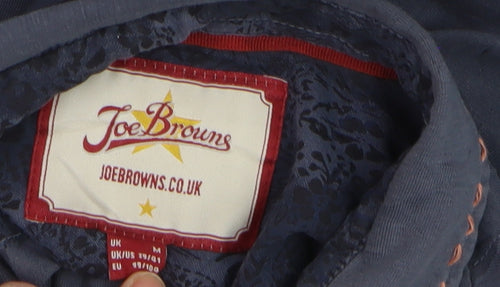 Joe Browns Men's Blue Patchwork Cotton Polo Shirt Size M