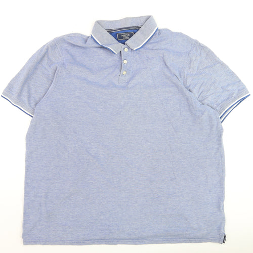 Maine New England Men's Blue Cotton Polo Shirt XL Regular Fit