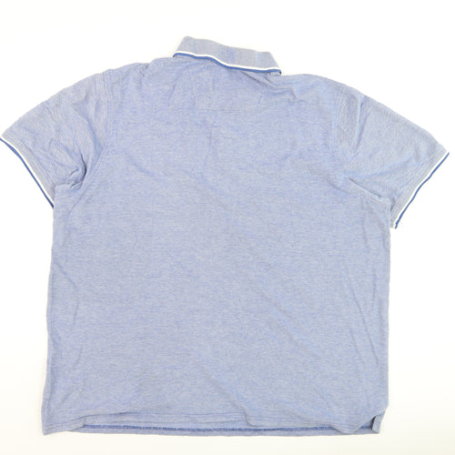 Maine New England Men's Blue Cotton Polo Shirt XL Regular Fit