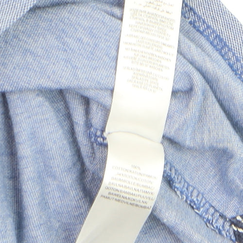 Maine New England Men's Blue Cotton Polo Shirt XL Regular Fit